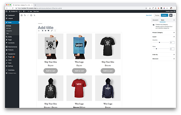 online store screenshot
